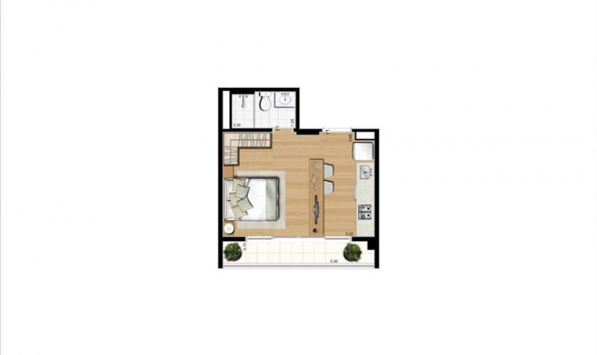 Home Boutique - 63m2 - 1dorm. - 1vaga