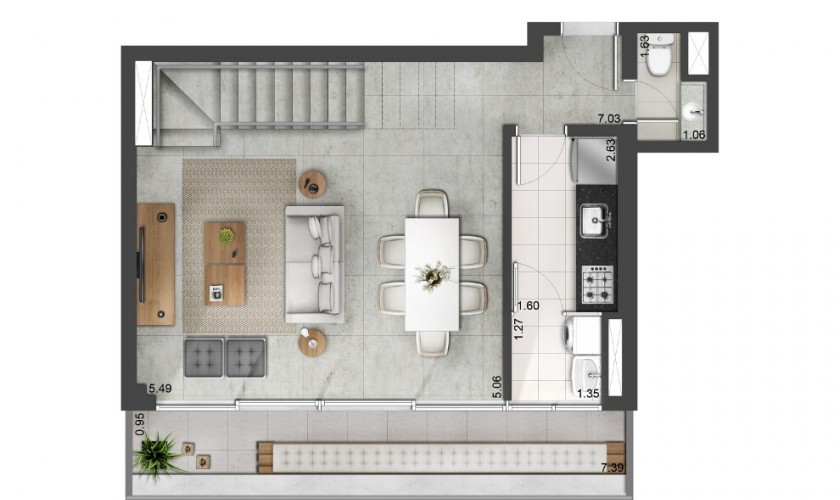 Urbanity Chácara Santo Antonio  72m2 - 1dorm. 1suíte