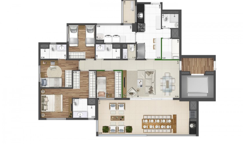 Martese Alto da Lapa - Duplex - 310m2 - 4 dorms - 4 suítes