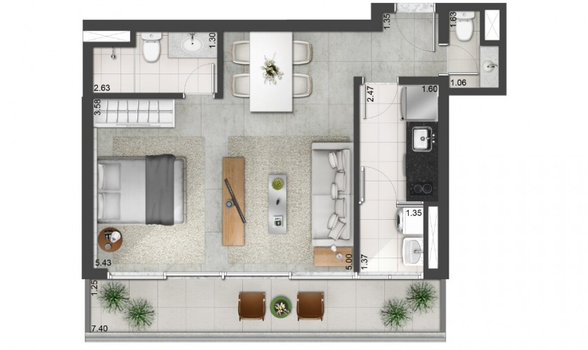 Urbanity Chácara Santo Antonio 112m2 Duplex - 2dorm. - 2suítes