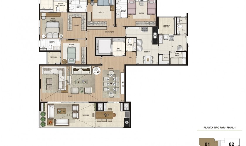 Delux Aclimação - Duplex - 388 m2 - 4 dorms - 4 suítes - 4 vagas