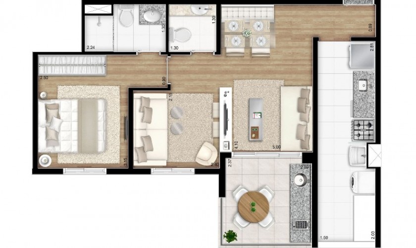 New Residence Ipiranga - 53m2 - 2dorms (1/suíte) - 1 Vaga