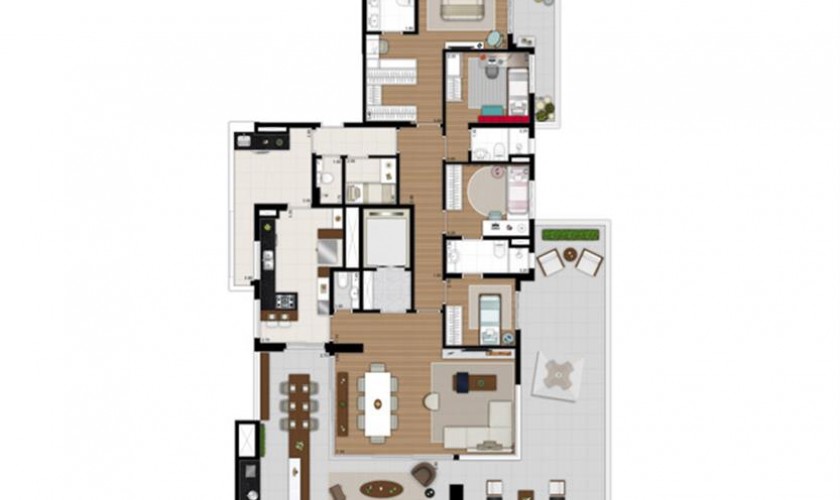 Tom 1102 220 m2 - 4 quartos - 3 suites - 4 vagas de garagem