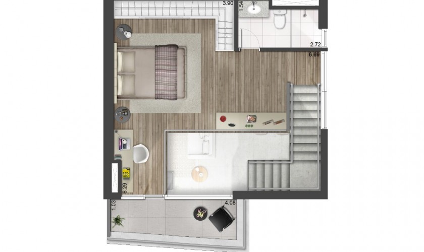 Urbanity Chácara Santo Antonio 112m2 Duplex - 2dorm. - 2suítes