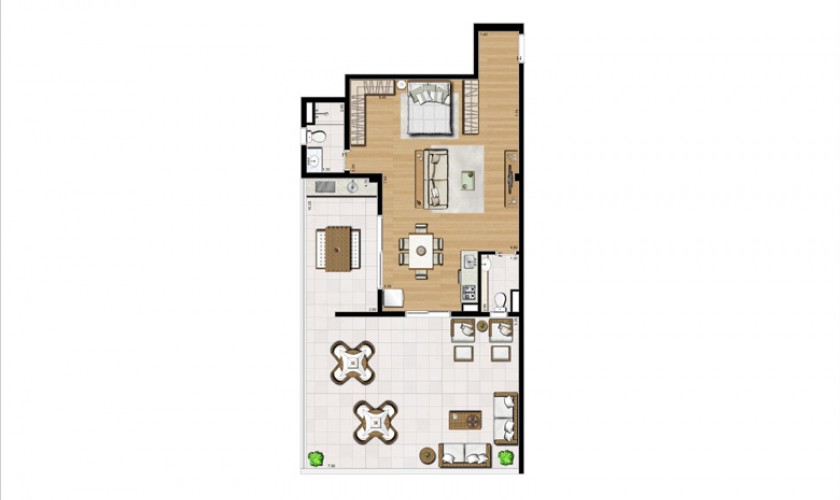 Home Boutique - 63m2 - 1dorm. - 1vaga