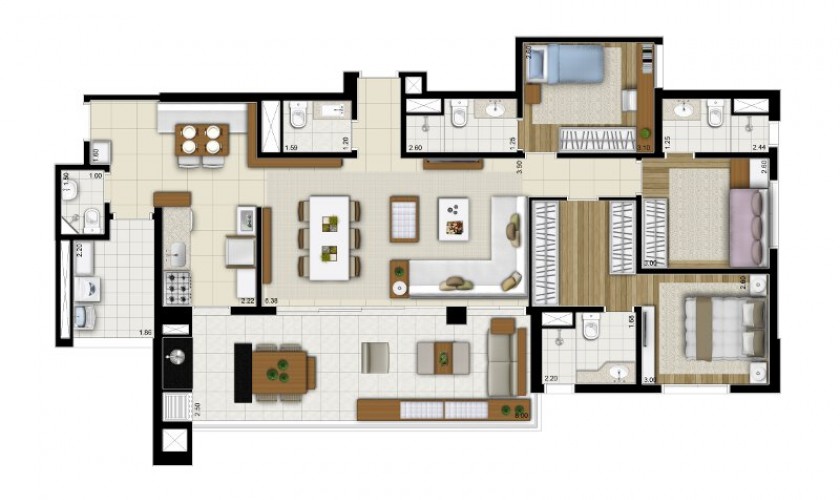 Somma Brooklin - 229m2 - 4dorms. - 3 vagas