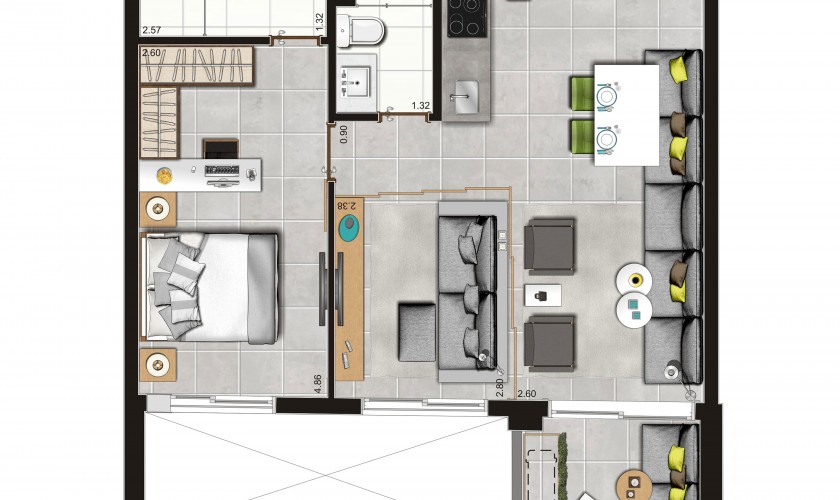 Time Jardim das Perdizes (Residencial) - 83m2 - 2 dorm - 1 suíte