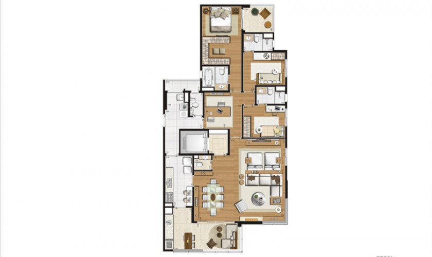 Vetrino Brooklin 165m2 - 4dorms - 3vagas