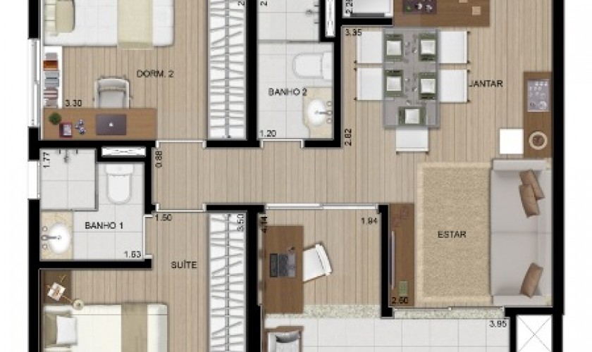 Modern Life Vila Mariana - 59m2- 2 dorms - 1 suíte - 2 vagas