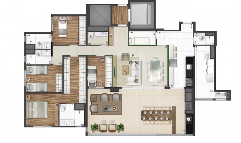 Martese Alto da Lapa - 140m2 - 4 dorms - 2 suítes