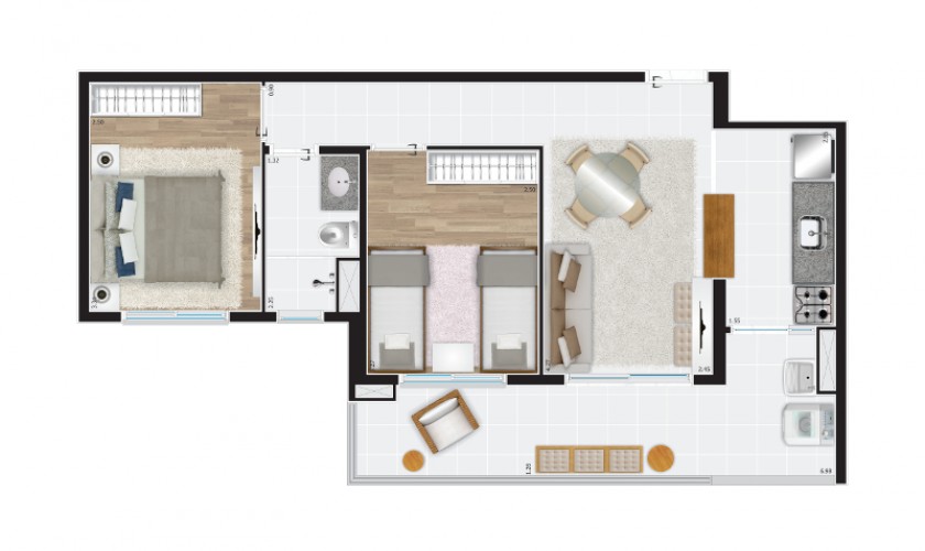 Portal Centro - 71m2 - 3 dorms - 1 suíte - 300m do metrô Brás