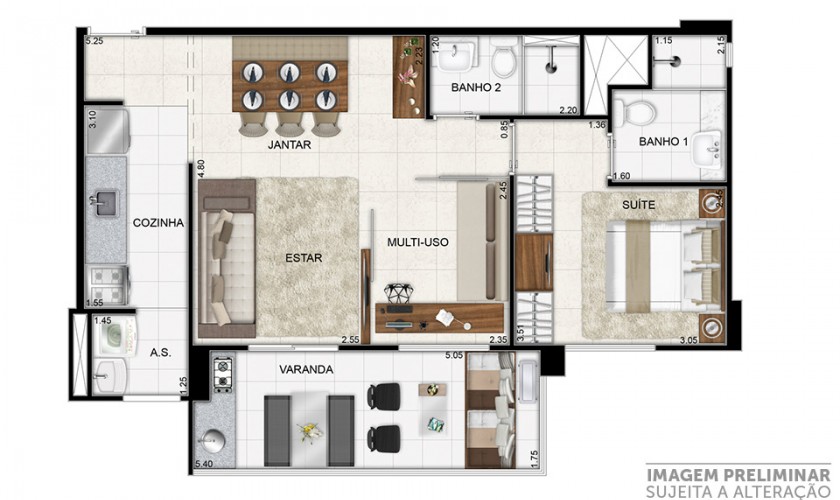 LINE Alto da Boa Vista  - 62m2 - 2dorm. - 2 vagas