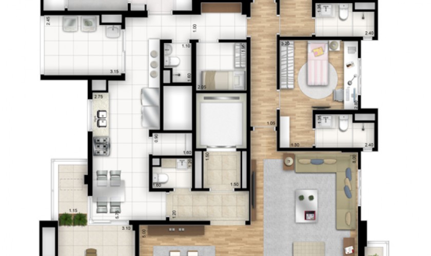 Essenza Moema - Duplex - 448m2 - 4dorms - 4 Suítes - 6 Vagas