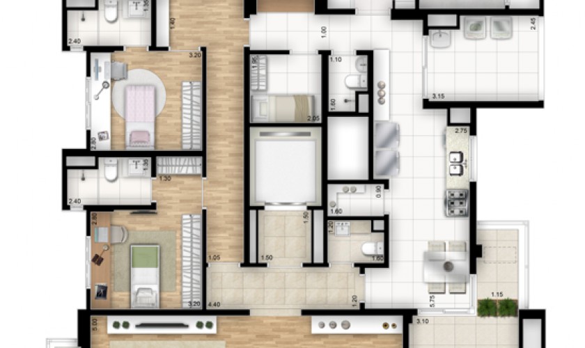 Essenza Moema - Duplex - 448m2 - 4dorms - 4 Suítes - 6 Vagas