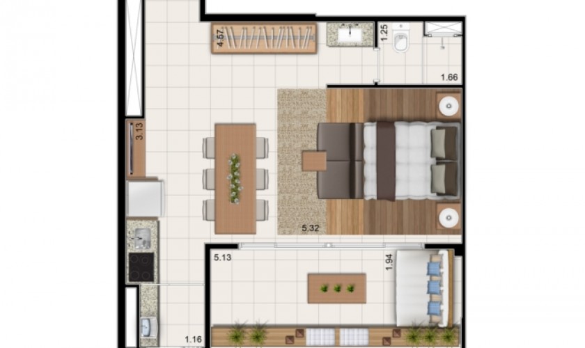 Bela Cintra II   - 76m2 - 2dorm. - 1suites - 2vagas