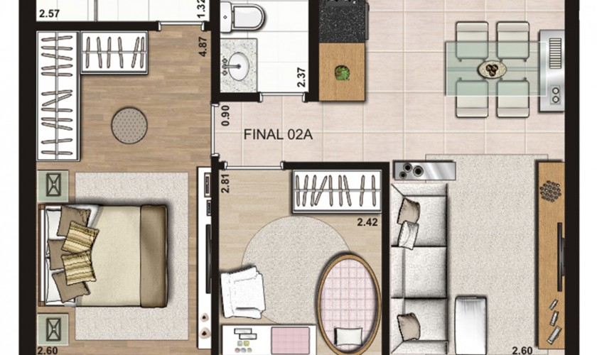 Time Jardim das Perdizes (Residencial) - 60m2 - 2 dorm - 1 suíte