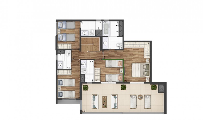 Martese Alto da Lapa - 140m2 - 4 dorms - 2 suítes