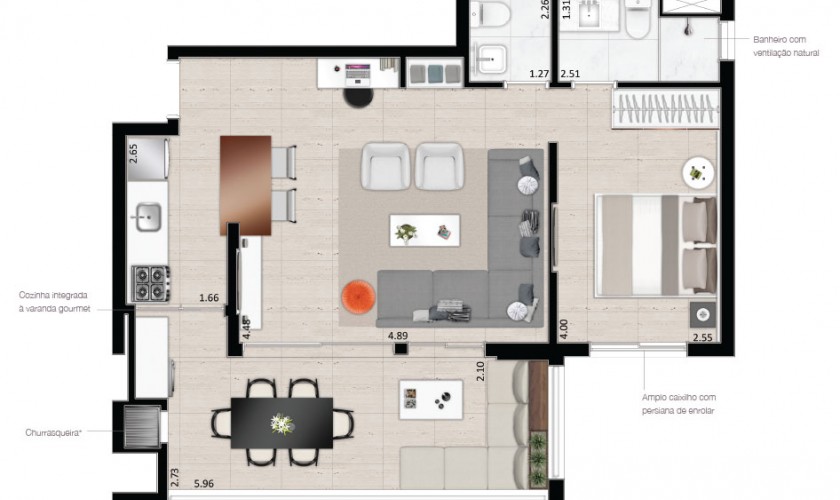 Bonna Vila Mariana - 68 m2 - 2 dorms - 1 suíte - 2 vagas