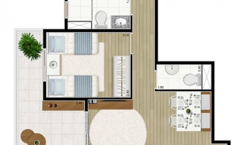 Privilège Parque Aclimação - Terraço Expandido - 110,53 m2 - 2 dorms - 1 suítes - 1 vagas