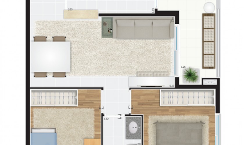 Portal Centro - 71m2 - 3 dorms - 1 suíte - 300m do metrô Brás