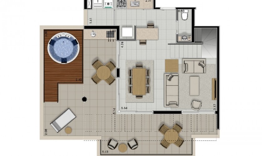 701 ArizonaI dúplex - 125m2 - 2dorms. 2suítes - 3vagas